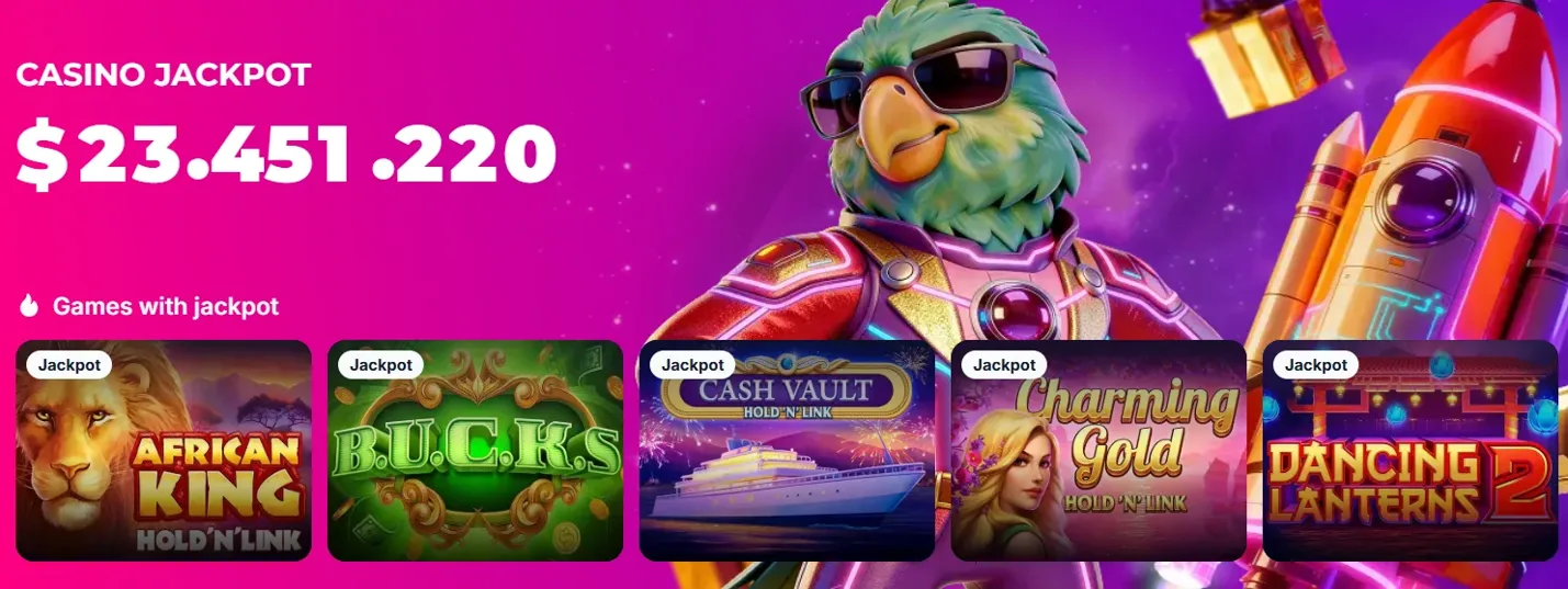 Lukkly'de Casino Jackpot ve Hold'n'Link oyunları