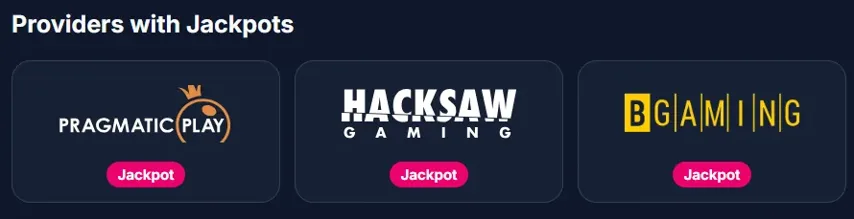 Lukkly'de jackpotlu sağlayıcılar: Pragmatic Play, Hacksaw ve BGaming